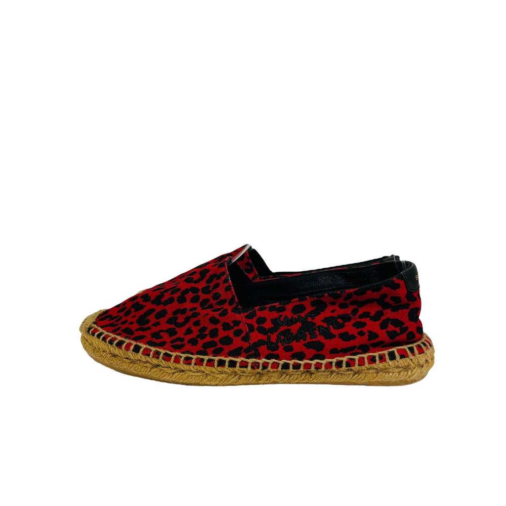 Saint Laurent Red Leopard Canvas Print Embroidere… - image 8